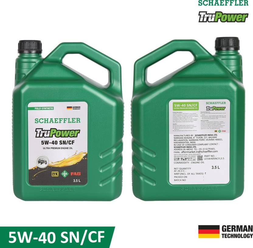 SCHAEFFLER TRUPOWER FULLY SYNTHETIC 5W-40 CAR ENGINE OIL (3.5 LTRS)