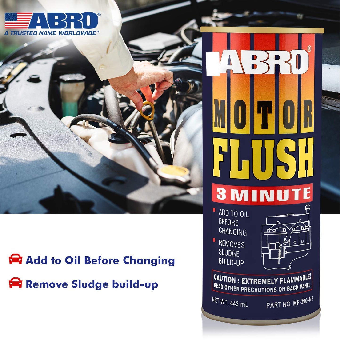 ABRO ENGINE FLUSH (443ML)